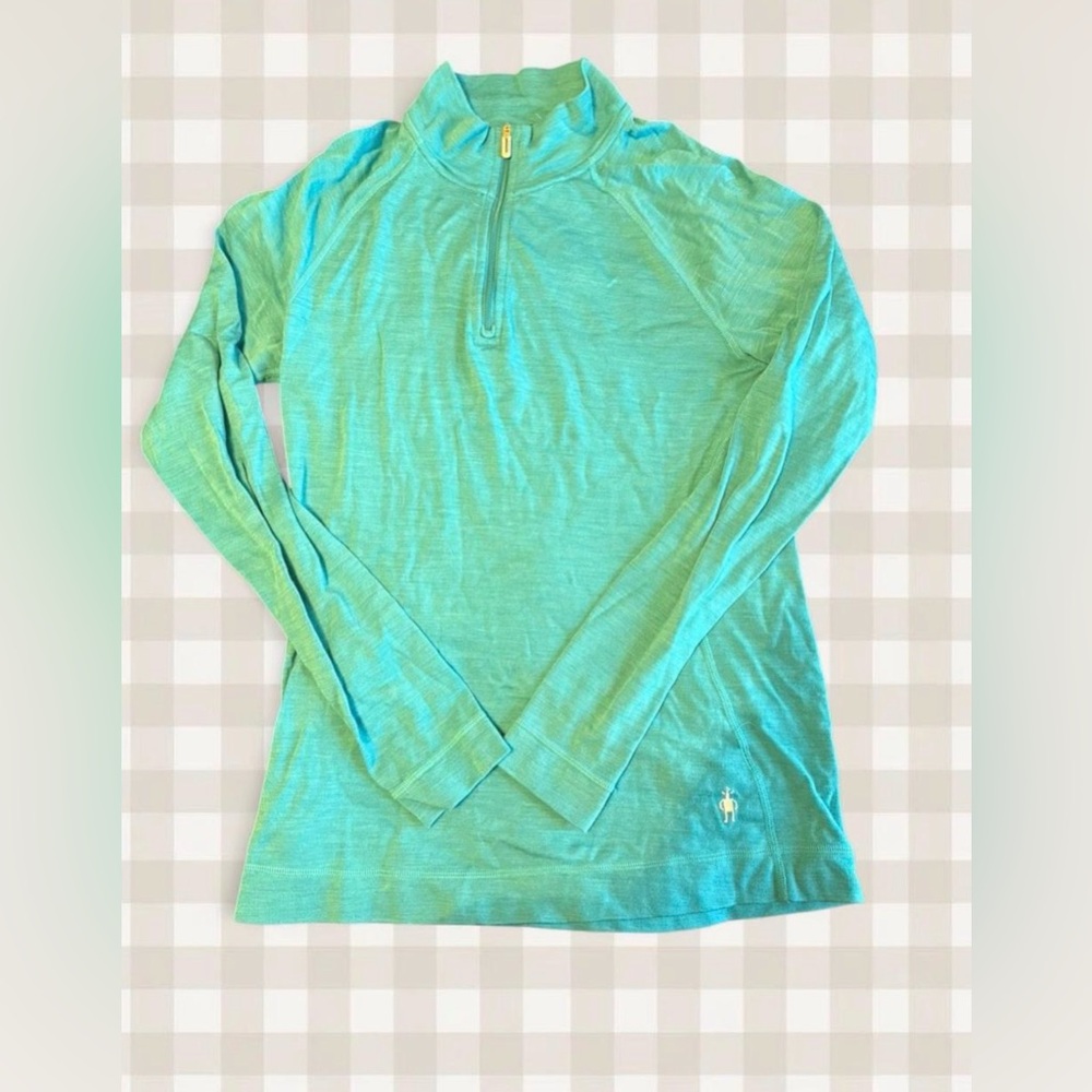 Smartwool Teal Half-Zip Pullover